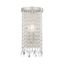 Brushed Nickel Crystal Shade 1-Light Wall Sconce