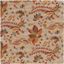 Beige and Multicolor Floral Wool 6' x 6' Square Rug