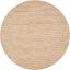 Beige and Multicolor Round Hand-Knotted Wool Area Rug