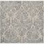 Silver Ivory Elegance 5' Square Hand-Tufted Wool Area Rug