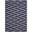 Handwoven Purple and Blue Geometric Wool Area Rug, 4' x 6'