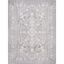 8' x 10' Light Grey/Cream Floral Cotton Synthetic Area Rug