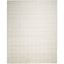 Ivory Geometric 5' x 7' Synthetic Easy Care Rug