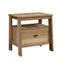 Timber Oak 1-Drawer Nightstand with Open Shelf