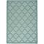 Aqua Teal Moroccan Trellis 6' x 9' Synthetic Round Area Rug