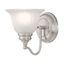 Essex Brushed Nickel 7.5" Dimmable Vanity Light with Alabaster Glass