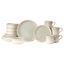 Seafoam Ceramic 16-Piece Ribbed Dinnerware Set