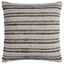 20"x20" Gray and Natural Cotton Striped Pillow Cover