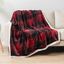 Red and Black Plaid Reversible Sherpa Fleece Throw Blanket