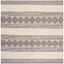 Safavieh 4' Square Gray and Ivory Handwoven Wool Area Rug