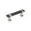 Overton Brushed Matte Black and Satin Nickel Bar Pull