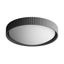 Gray Glass Drum LED Flush Mount Light