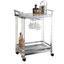 Aeron Modern Acrylic Serving Cart with Tempered Glass Shelves