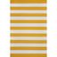 Sleek 6' x 9' Yellow Stripe Cotton Area Rug