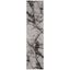 Reversible Gray Abstract Synthetic 24" x 7" Rug