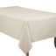 Off-White Stitched Line Cotton Tablecloth, 23x19 in