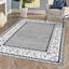 Gray and Cream Rectangular Synthetic Flat Woven Area Rug