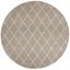 Hand-Tufted Coastal Elegance Gray Round Wool & Silk Blend Rug - 6'