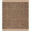 Hand-Knotted Brown and Natural Jute Square Area Rug