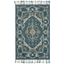 Hand-Tufted Boho Chic Gray Wool Square Accent Rug 3' x 5'