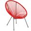 Valencia Oval Take Ten Red Rattan Papasan Lounge Chair