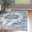 Reversible Rectangular Medallion 8' x 10' Blue Synthetic Area Rug