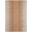 Ivory and Burnt Orange Bohemian Wool Area Rug