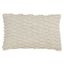 Ivory Rectangular Nubby Design Down Filled Throw Pillow