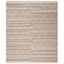 Elegant Nomadic Natural/Ivory Wool & Viscose 8' x 10' Area Rug