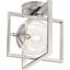 Brushed Nickel Semi-Flush Mount with Clear Globe Shade