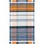 Blue and Orange Striped Wool Flatweave 6' x 9' Area Rug