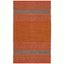 Burnt Orange and Red Handwoven Wool Cotton Striped Area Rug