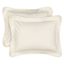 Ivory Cotton Matelasse King Sham with Decorative Flange