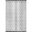 Reversible Gray Stripe Synthetic 5' x 8' Area Rug