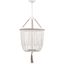 Boho Chic Cream Beaded Pendant Lamp with Luxe Tassel - 18x107.5"