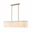 Viviana Contemporary 7-Light Linear Chandelier in Rubbed Brass