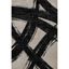 Rectangular Black and Ivory Synthetic Easy Care Rug 3'11" x 5'7"