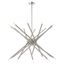 Soho Brushed Nickel 20-Light Asymmetrical Chandelier with Crystal Accents