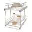 Chrome 2-Tier Wire Basket Pull-Out Shelf Organizer, 12 x 22 Inch