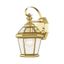 Georgetown Polished Brass Dimmable Wall Lantern with Clear Glass