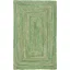 Green and Natural Hand-Knotted Jute Area Rug, 3' x 5'