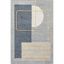 Blue and Gray Tufted Wool Striped Area Rug