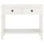 Allura Distressed White Wood 2-Drawer Console Table