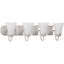 Classic Brushed Nickel 4-Light Bath Vanity Fixture