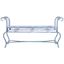 Antique Blue Victorian Iron Garden Bench