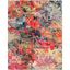 Bohemian Chic Blue and Orange Hand-Knotted 9' x 12' Area Rug