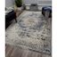 Blue and Beige Abstract Chenille Area Rug 2'3" x 8'