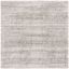 Ivory Grey Square Shag Synthetic 4' x 4' Easy-Care Area Rug