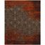 Rust and Brown Distressed Vintage 6'x9' Area Rug