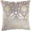 20"x20" Gray Velvet Throw Pillow with Gold Foil Birds